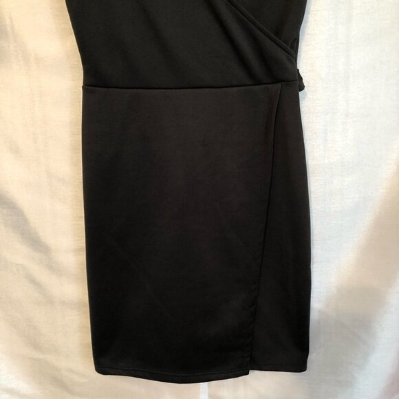 Faux Black Wrap Around  Dress Ladies Med - Picture 7 of 8